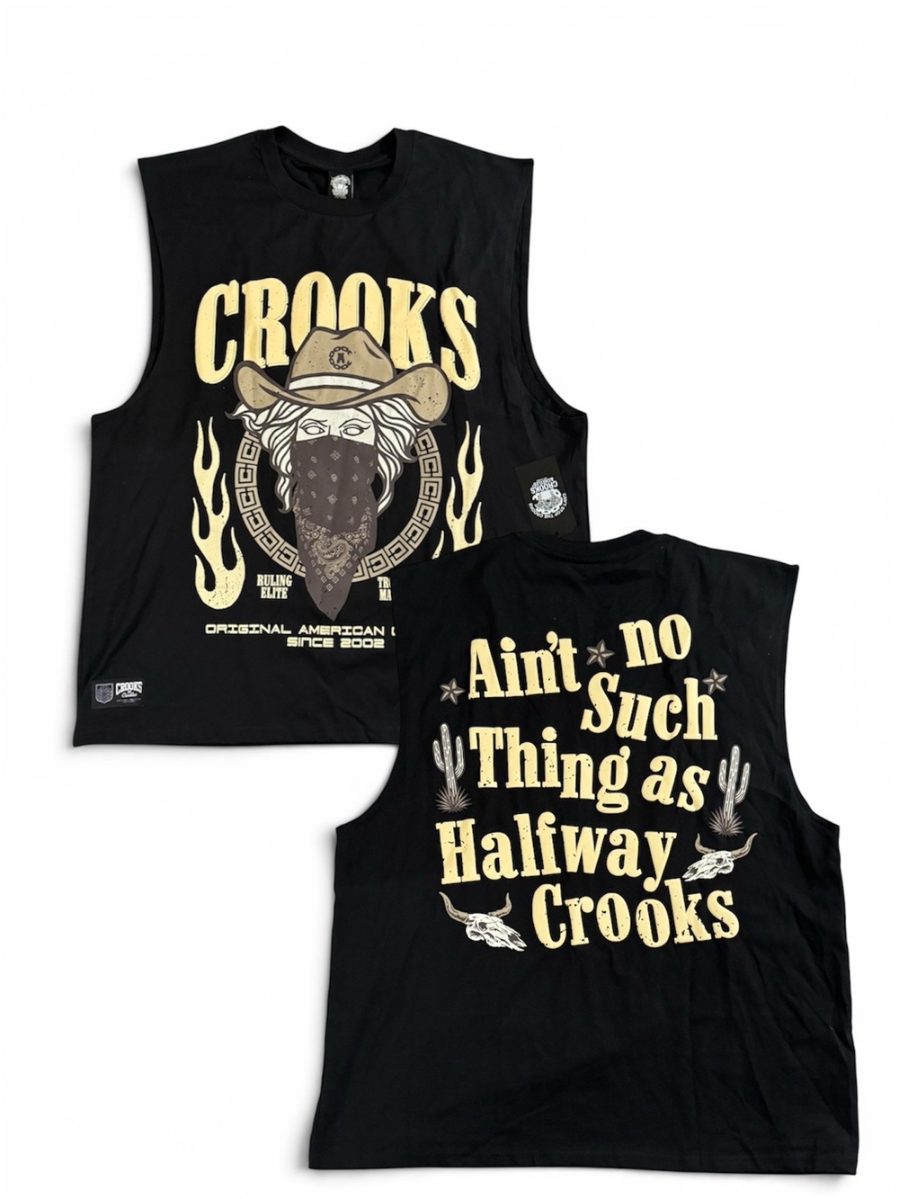 Crooks & Castles Size 2XL Muscle Tank T Shirt New With Tags Big Print Logo